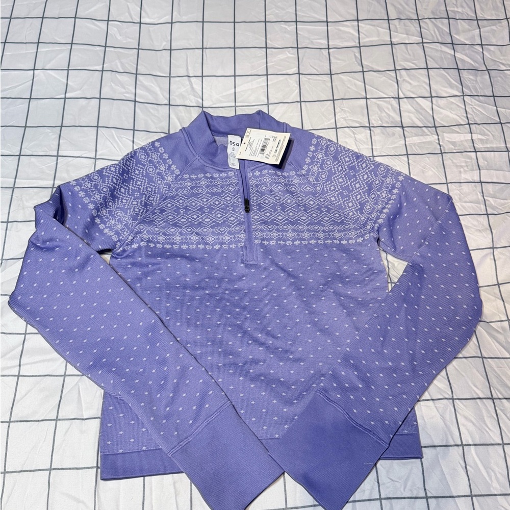 DSG Purple Patterned Turtleneck Sweater